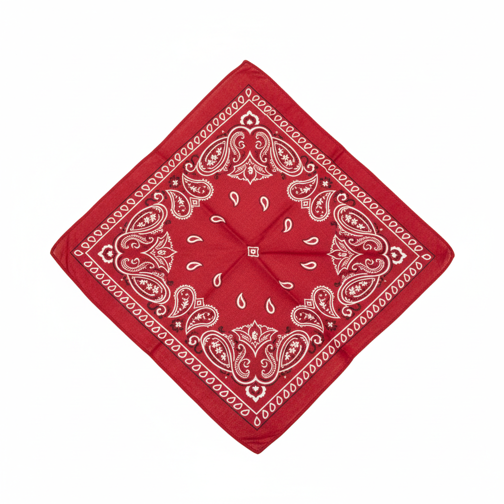 Red paisley motorcycle bandana